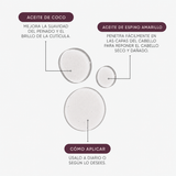 Signature Nourish Hair Oil ingredientes coco y espino amarillo