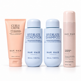 Rutina Rizos Definidos NAK Signature: Shampoo y Conditioner Hydrate 350 ml, Curls Crème 150 ml y Thermal Shield
