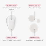 Texturas y modo de uso de Replends Crème Leave-In 150 ml + Nourish Hair Oil 100 ml
