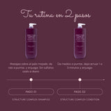 Tu rutina en 2 pasos con Structure Complex Protein Shampoo 1 L + Structure Complex Protein Condition 1 L