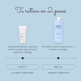 Tu rutina en 2 pasos con Hydrate Condition 1 L + Ultimate Treatment 150 ml