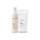 Pack Rizos Definidos NAK Hair: Curls Crème 150 ml y Ultimate Treatment 150 ml sobre fondo blanco