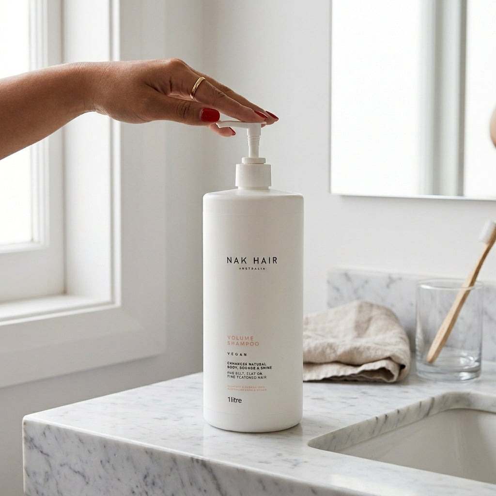 Shampoo Volume - detalle de etiqueta
