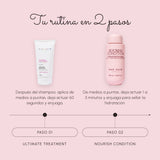 Tu rutina en 2 pasos con Ultimate Treatment 150 ml + Nourish Condition 350 ml