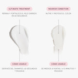 Texturas y modo de uso de Ultimate Treatment 150 ml + Nourish Condition 350 ml